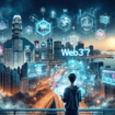 DALL·E 2023-11-03 02.01.20 – Photo illustration representing the evolution of Hong Kong’s Web3 industry. The Hong Kong skyline blends seamlessly with futuristic digital elements,